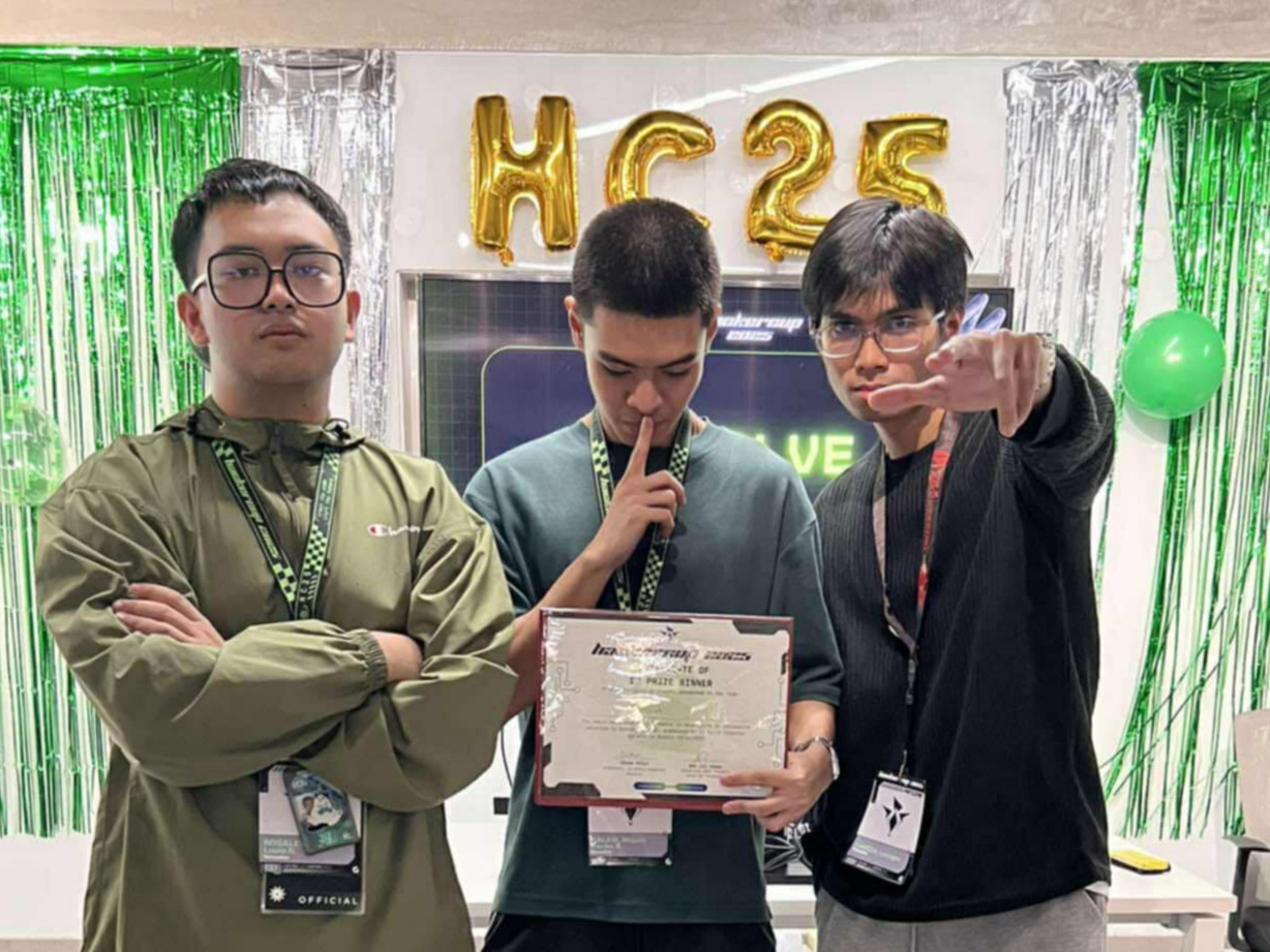 Miguel Kalaw and team winning 1st Place at DLSU Hackercup 2025