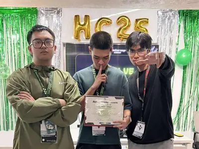 Miguel Kalaw and team winning 1st Place at DLSU Hackercup 2025